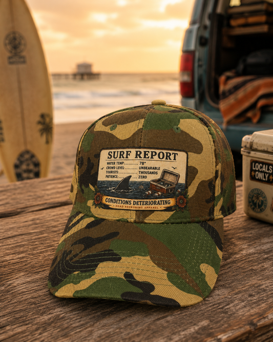 Surf Report Camo Baseball Cap