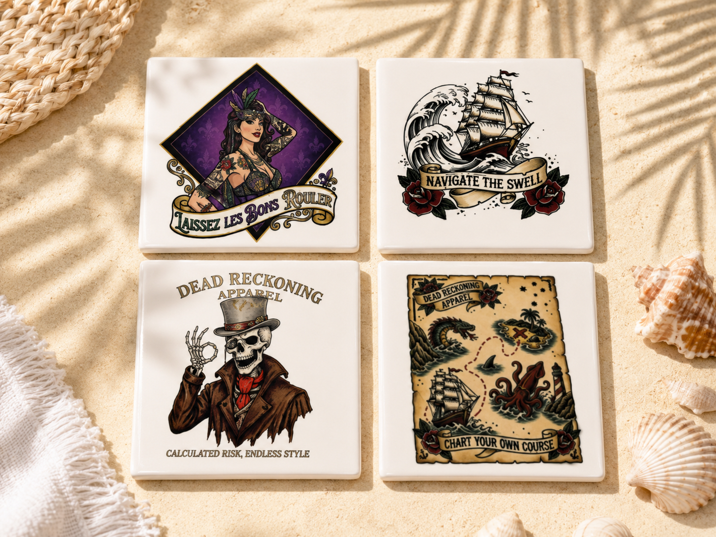 Dead Reckoning Coaster Set Square — 4 Pack