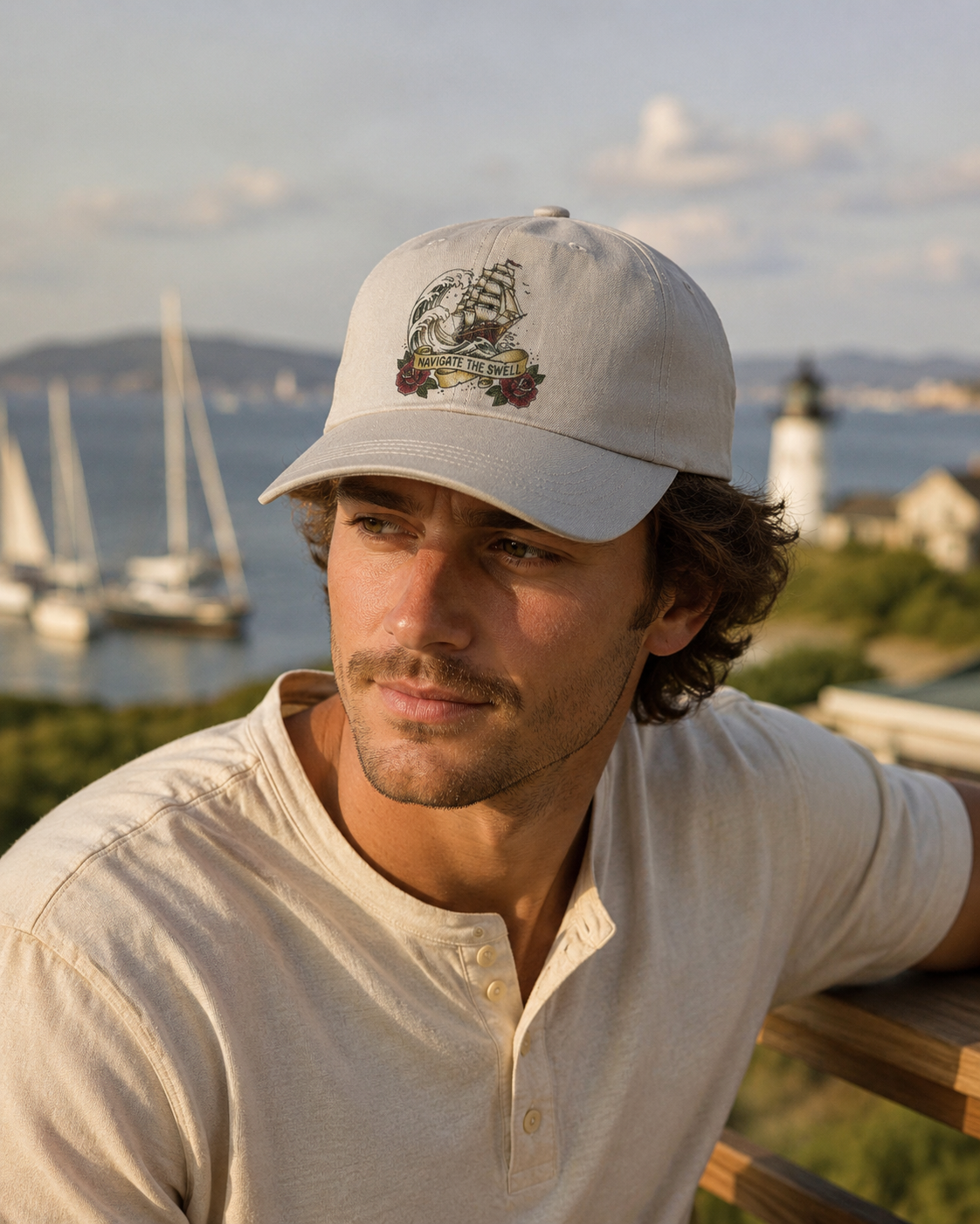 Navigate The Swell Clipper Ship Everyday Cap