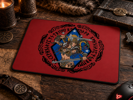 Valhalla Bound Runes Mouse Pad