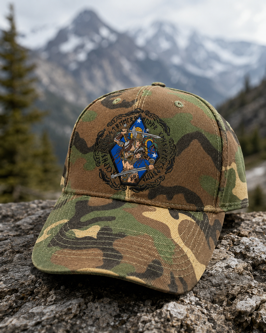 Valhalla Runes Camo Baseball Cap