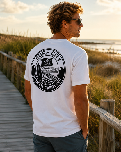 Surf City OG Men’s Premium Pocket Tee — White