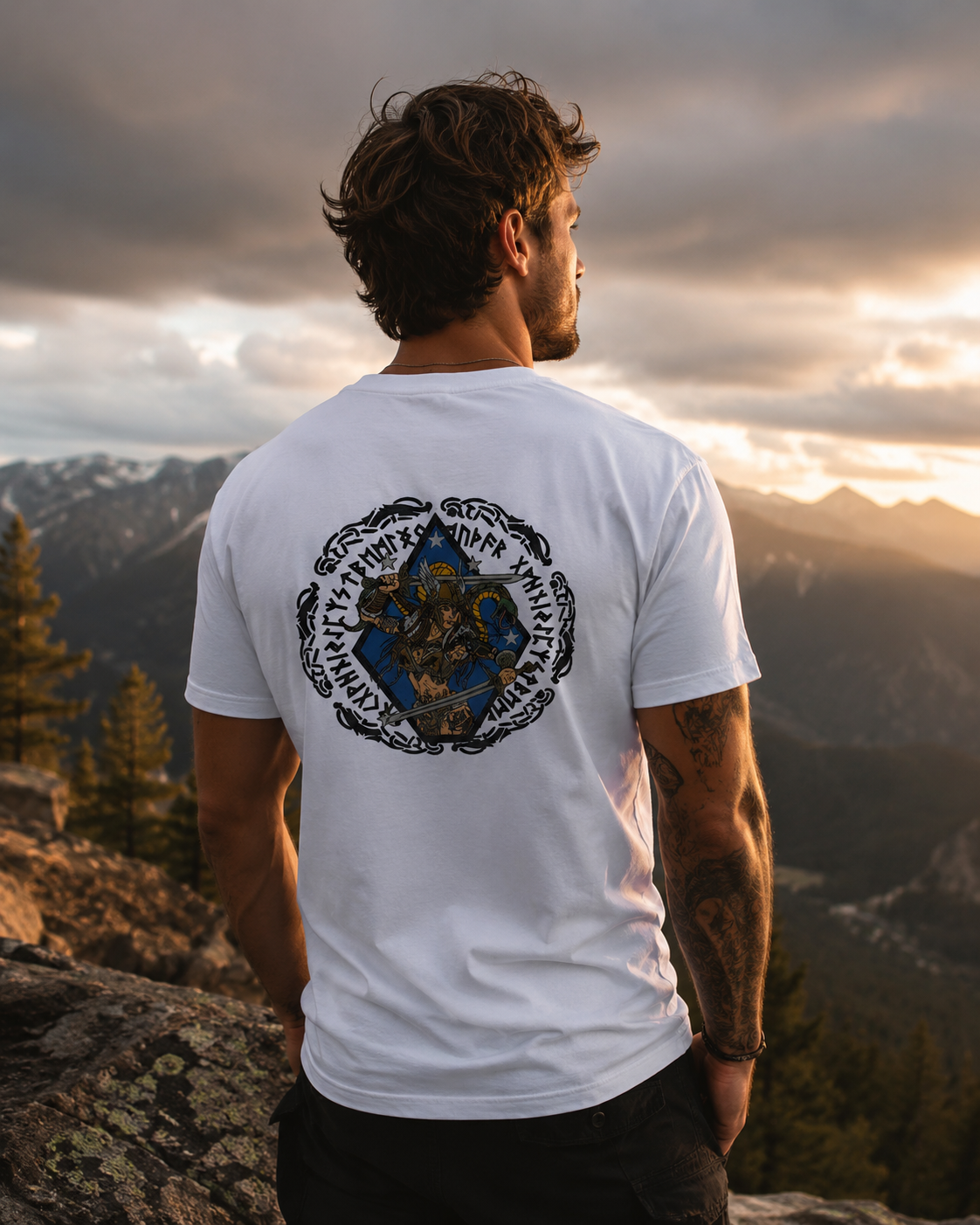 Valhalla Runes Classic Tee — White