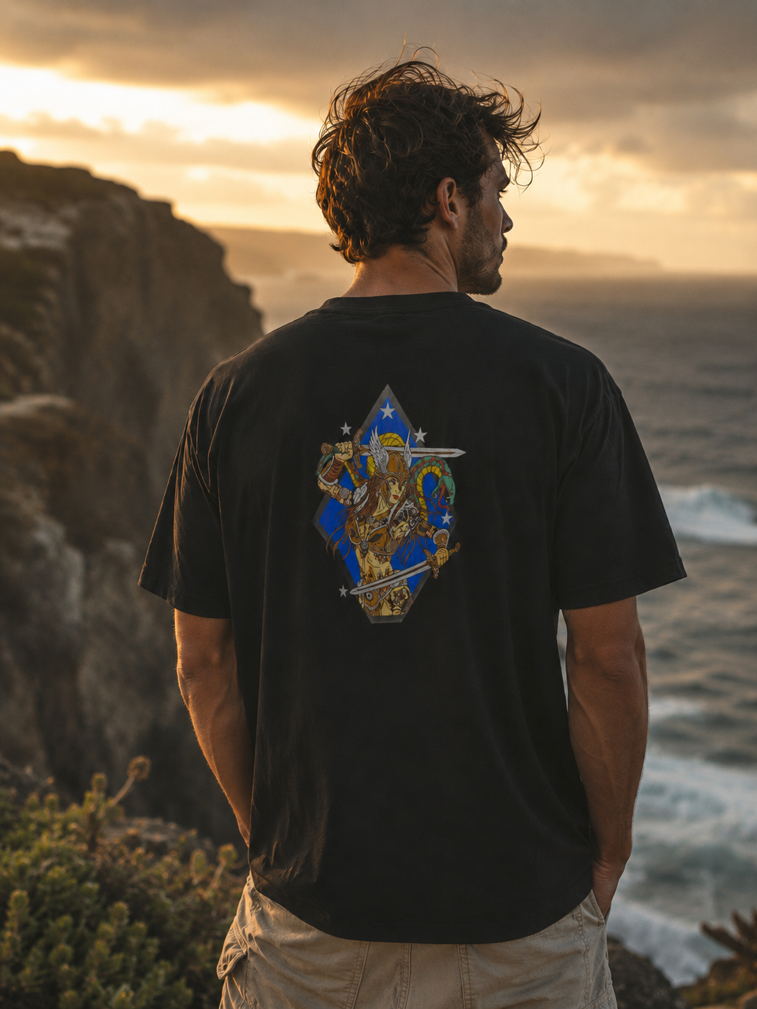 Valhalla Bound Men’s Premium Pocket Tee — Black