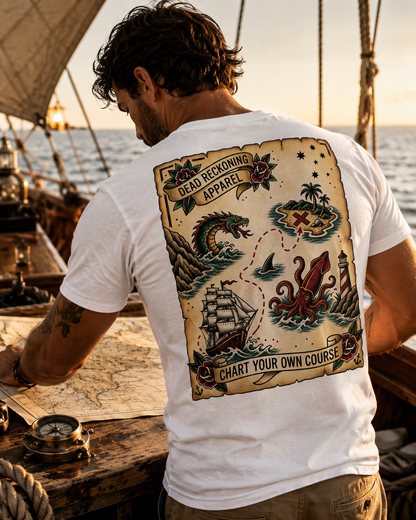 Chart Your Own Course Men’s Premium Pocket Tee — White