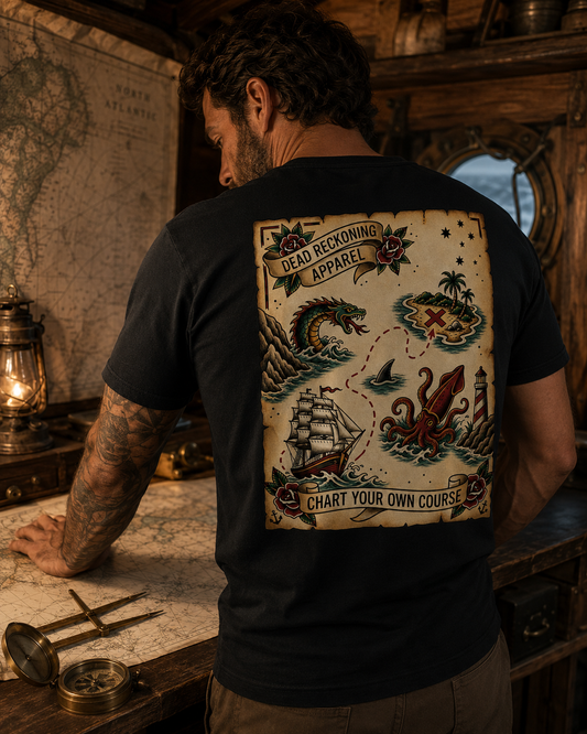 Chart Your Own Course Men’s Premium Pocket Tee — Black