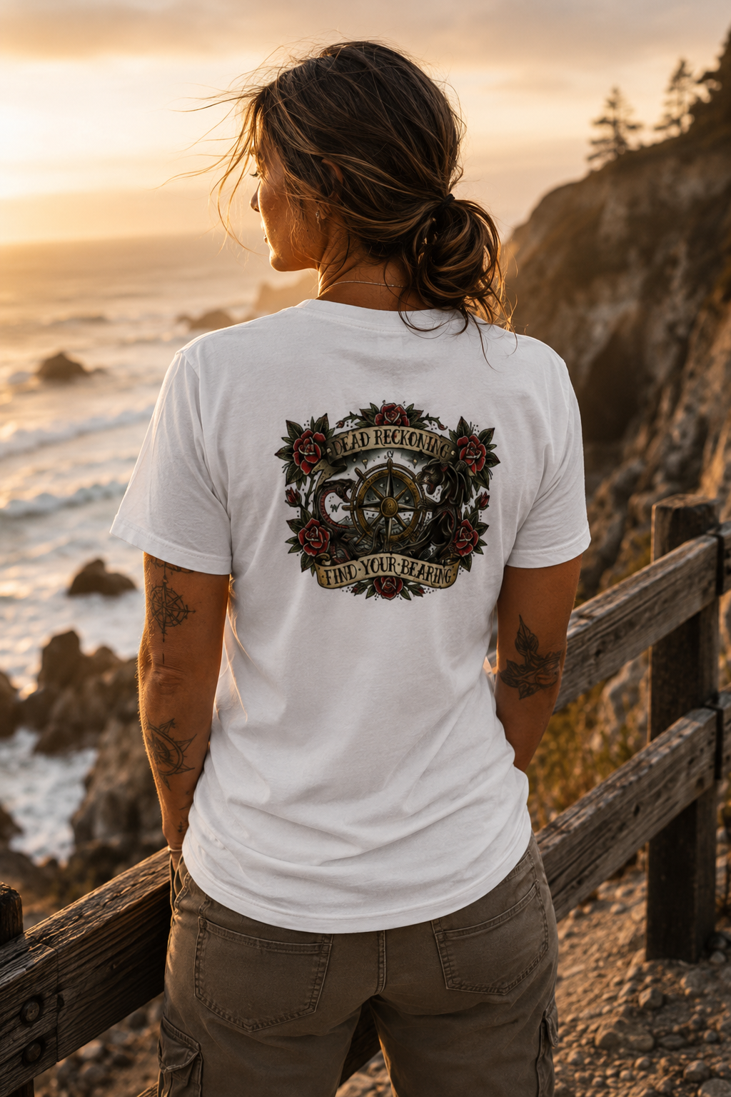 Find Your Bearing Classic Tee — White