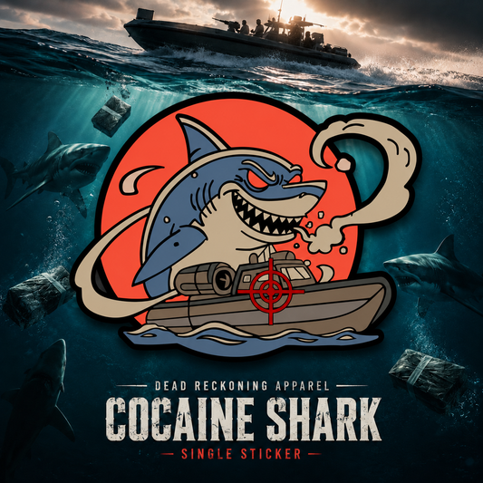 Cocaine Shark Sticker