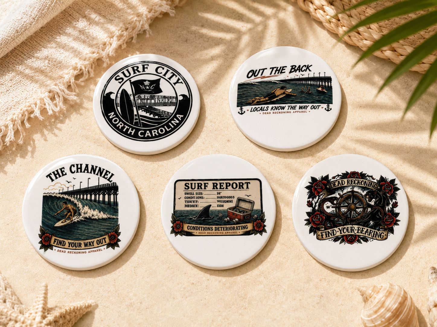 Round Ceramic Coaster (Single)
